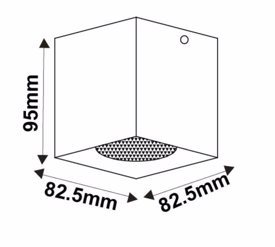 Faretto led cubo da soffitto nero quadrato gu10