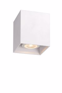 Faretto da soffitto led gu10 cubo metallo bianco lampada quadrata