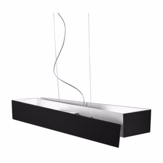 Lampadario moderno design per tavolo nero linea light zig zag