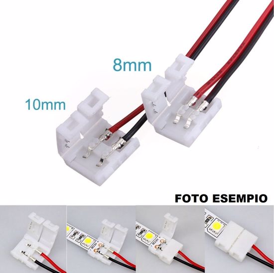 Accessori plug di connessione per strip led 10mm senza cavo