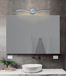 Applique specchio da bagno ip44 cromo 12w 3000k design