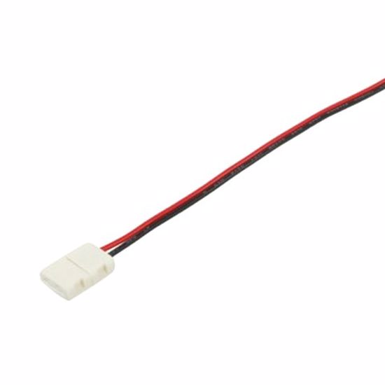 Confezione 10 connettori singolo con cavo 15cm per strip led monocolore da 10mm gea gstc07
