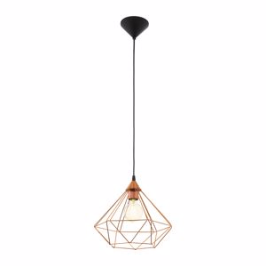 Lampada vintage a sospensione rame design minimal