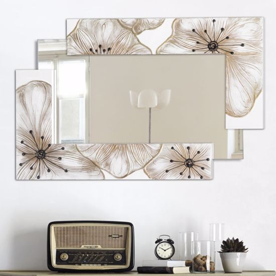 Specchio a parete decorato a mano particolare e moderno