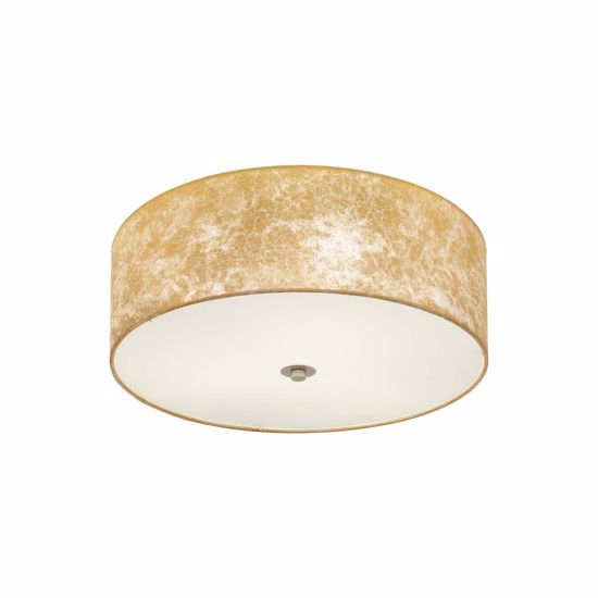 Plafoniera cilindro tessuto oro