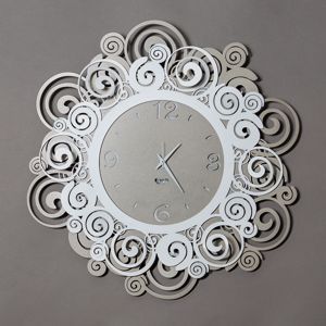 Orologio da parete moderno metallo sabbia bianco quadrante vetro