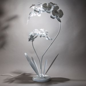Lampada da terra orchidea bianca design moderno