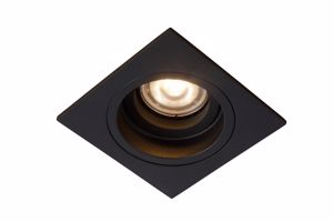 Faretto incasso a soffitto gu10 led orientabile metallo nero quadrato