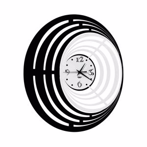 Orologio da parete moderno 3d nero bianco particolare