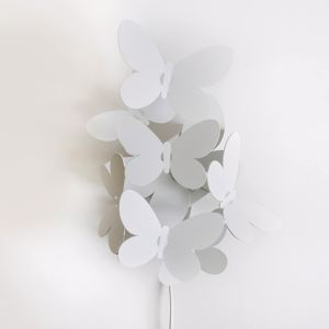 Applique da parete farfalle bianco