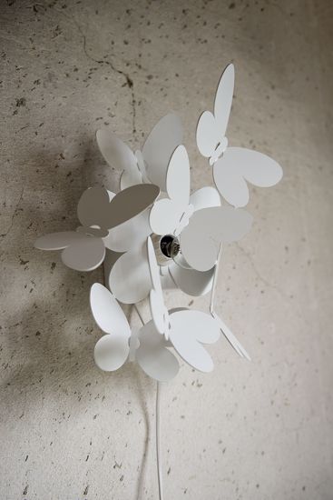 Applique da parete farfalle bianco