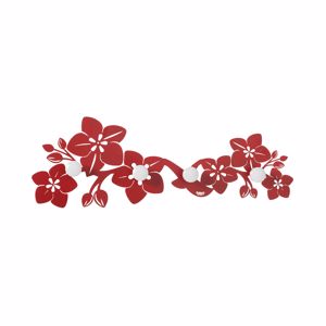 Appendiabiti fiori loto rosso bianco da parete moderno