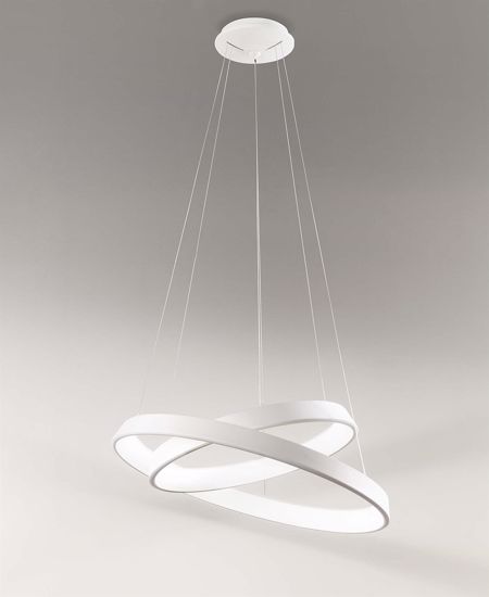 Affralux anelli diodi lampadario per soggiorno moderno led 71w 3200k 80cm bianco