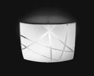 Plafoniera 24w 4000k moderna vetro bianco