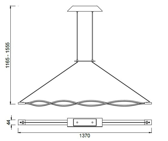 Lampadario moderno led design per tavolo soggiorno 42w 3000k