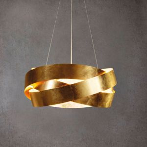 Pura lampadario moderno 60cm 3xe27 foglia oro