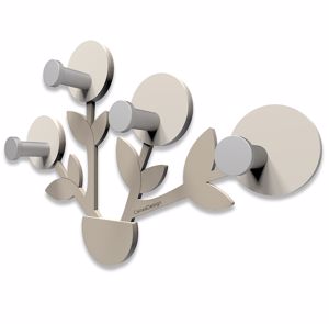 Attaccapanni da muro moderno pianta legno tortora callea design