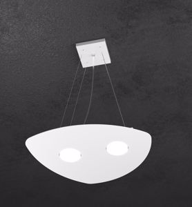Toplight shape lampadari cucina moderna 2 led intercambiabili metallo bianco