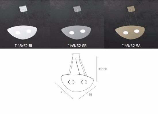 Lampadari da cucina moderni 2 led intercambiabili in metallo grigio toplight shape