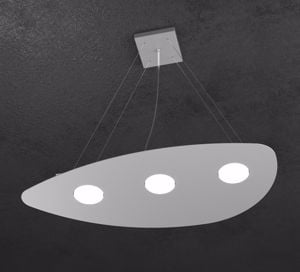Toplight shape lampadario moderno grigio design originale