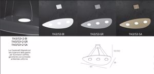 Toplight shape lampadari moderni grigio 3-2 led intercambiabili