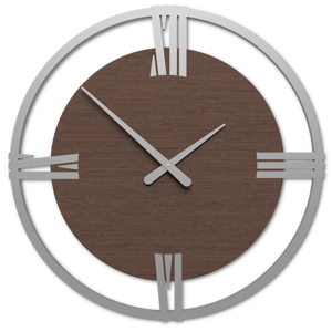 Grande orologio da parete moderno legno rovere wenge&apos; callea design sirio