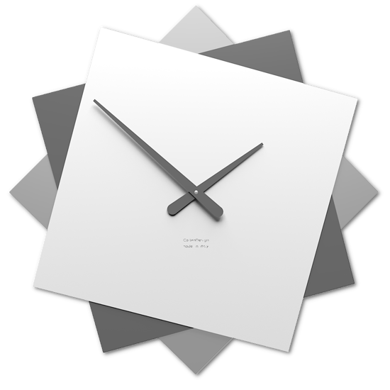 Callea design foy grande orologio da parete moderno bianco grigio 60 cm