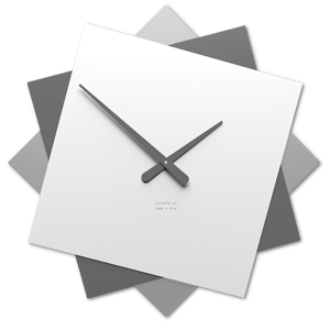Callea design foy grande orologio da parete moderno bianco grigio 60 cm