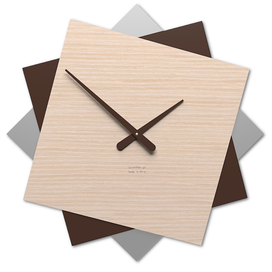 Callea design foy grande orologio da muro 60cm rovere decape&apos;
