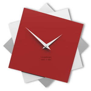 Orologio moderno da parete 35cm rosso rubino bianco grigio callea design foy