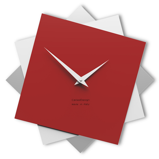 Orologio moderno da parete 35cm rosso rubino bianco grigio callea design foy