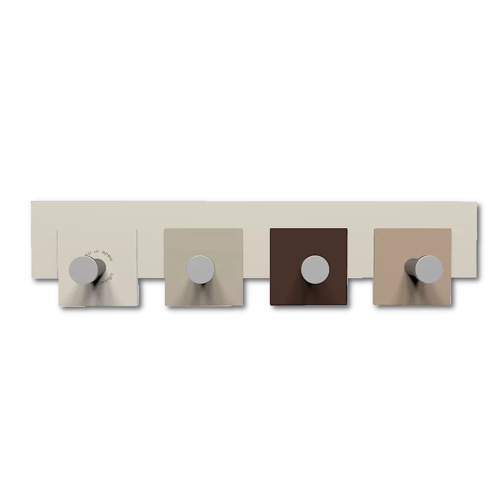 Appendiabiti da parete moderno cioccolato 4 ganci callea design - 4CBC