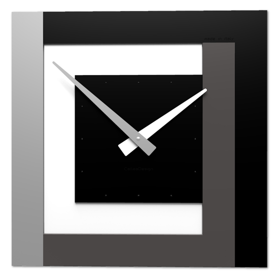Callea design clock40 stripes orologio moderno a parete nero bianco grigio