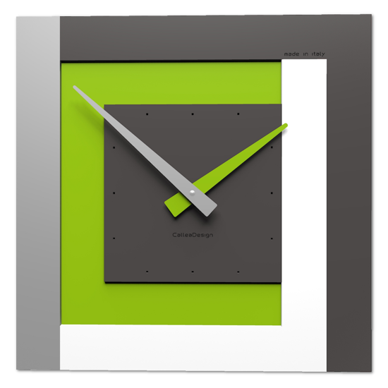 Callea design clock40 stripes orologio a parete moderno verde mela bianco grigio