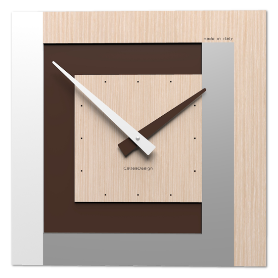 Moderno orologio a parete rovere decape callea design clock40 stripes