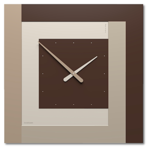 Clock63 stripes callea design orologio a parete grande cioccolato