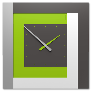Callea design orologio moderno da parete grande mela verde