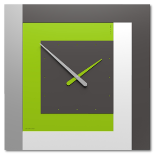 Callea design orologio moderno da parete grande mela verde