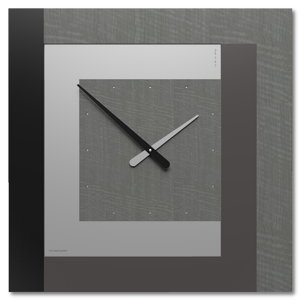 Orologio grande moderno a parete clock63 callea design radica grigia