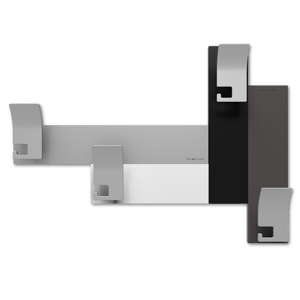 Appendiabiti da parete stripes 80 moderno callea design nero grigio bianco