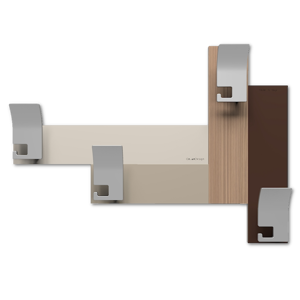 Callea design stripes 80 appendipanni moderno da muro noce canaletto marrone