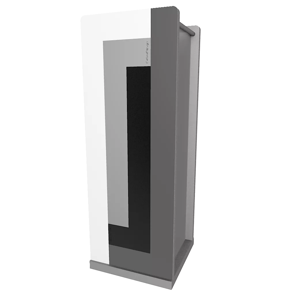 Portaombrelli moderno da ingresso nero grigio bianco - 58-15-1-5