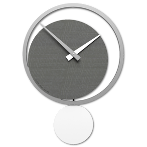 Orologio moderno callea design eclipse radica grigia bianco a pendolo da parete