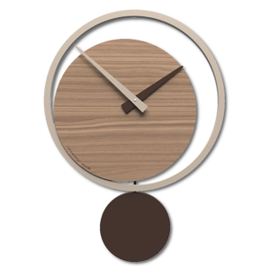 Eclipse callea design orologio da parete moderno a pendolo noce canaletto