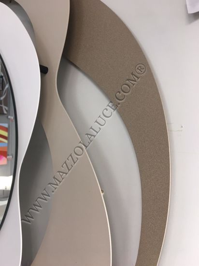 Specchio da parete moderno beige nocciola bianco