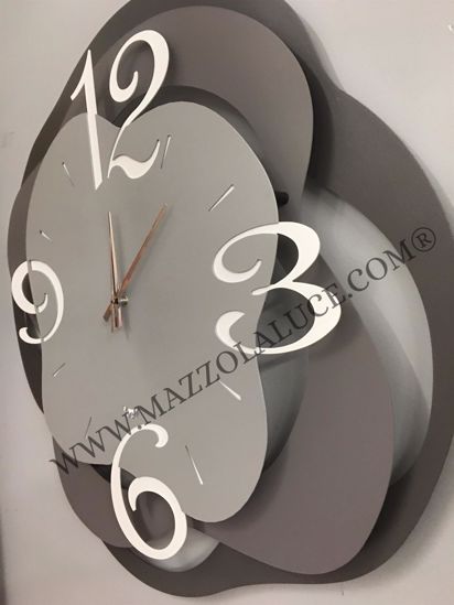 Orologio da parete moderno antracite ardesia bianco alluminio