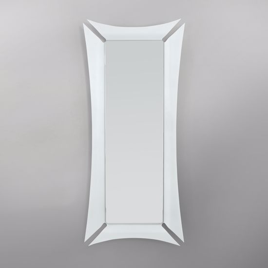 Specchio da parete terra bianco design moderno