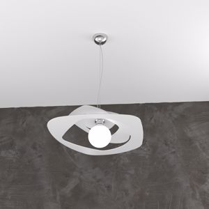 Toplight warped lampadario cucina moderna 65cm metallo bianco