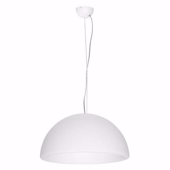 Grande lampadario moderno cupola 75cm bianca linea light ohps!