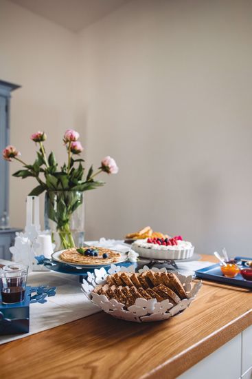 Grande centrotavola da cucina moderna azzurro